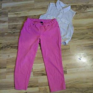 MeMoi Flamingo Pink Jeggings